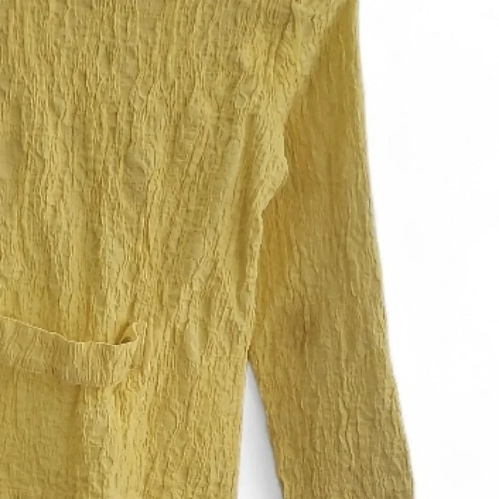 Lana Lee Vintage Yellow Textured Jacket Women’s 6 Grommet Button Front Rare Find - Picture 16 of 16